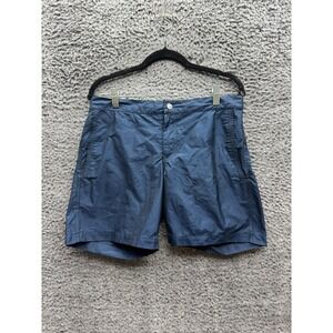 Etiquette Clothiers Mesh-Lined Chino Shorts Navy Blue Mens Size M